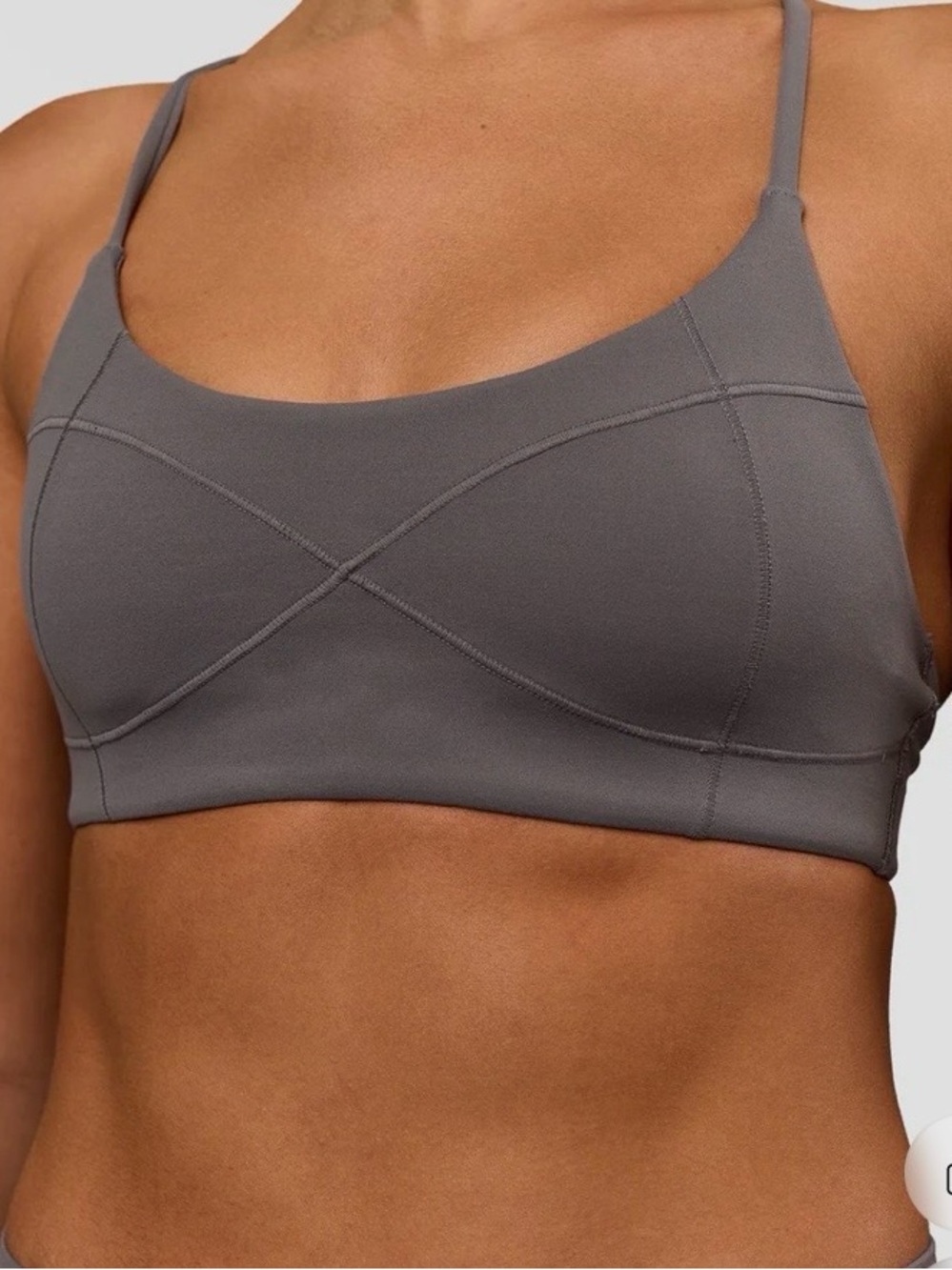 LSKD Infinite Contour Gray Sports Bra
